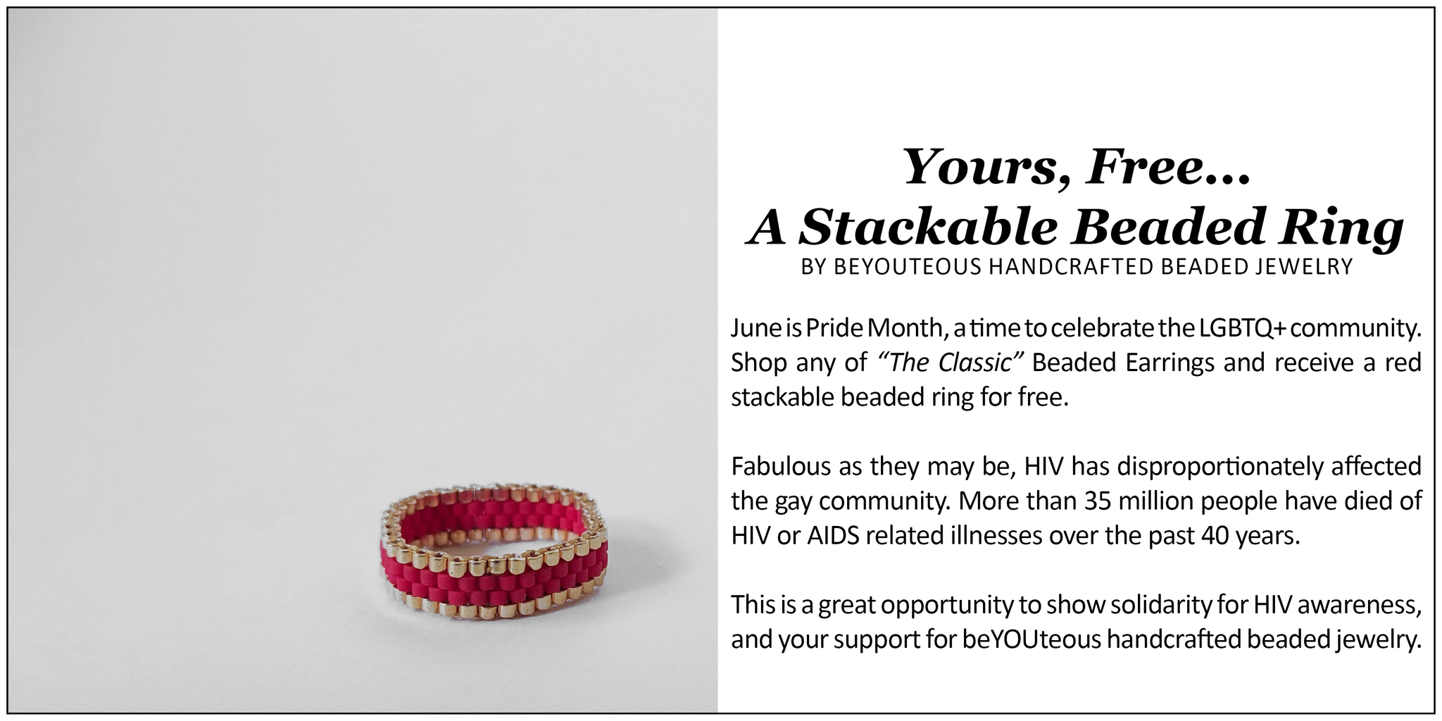 PRESS RELEASE: Receive a Free Red beYOUteous Stackable Beaded Ring